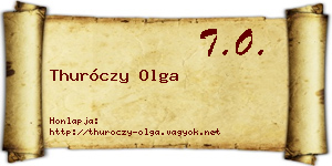 Thuróczy Olga névjegykártya