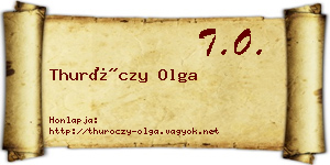 Thuróczy Olga névjegykártya