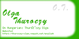 olga thuroczy business card